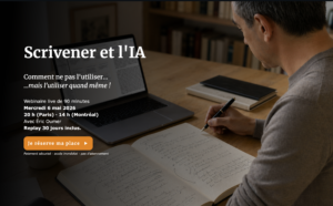 Affiche_Webinaire_Scrivener_IA_Catalogue Affiche Webinaire Scrivener et l'IA